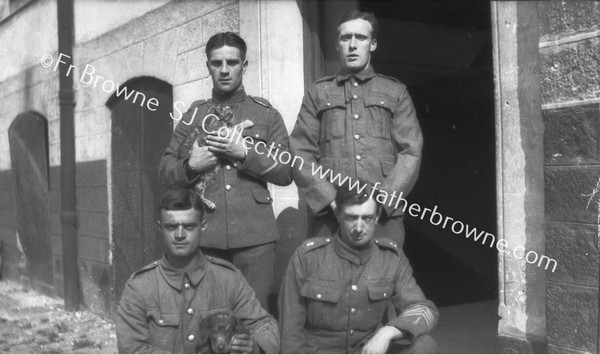 BOMB DAMAGE GROUP OF 4 IRISH GUARDS